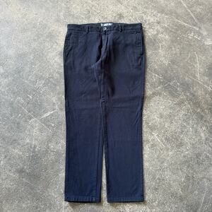 Giotelli Chino Pants Mens 34x30 Black Gray Stretch Slacks Minimalist Italy